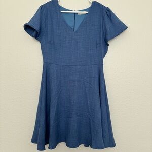 Altar'd State Chambray Fit and Flare Dress - Large